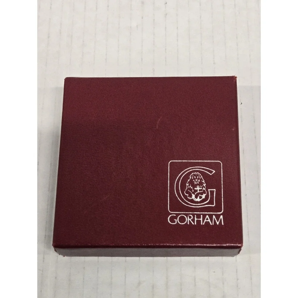 VINTAGE GORHAM SILVER PLATED ROSEREPOUSSES  COMPACT MIRROR IN BOX